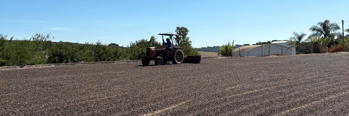 Farmer tractor on Fazenda Faxinal during our Brazil Origin Trip